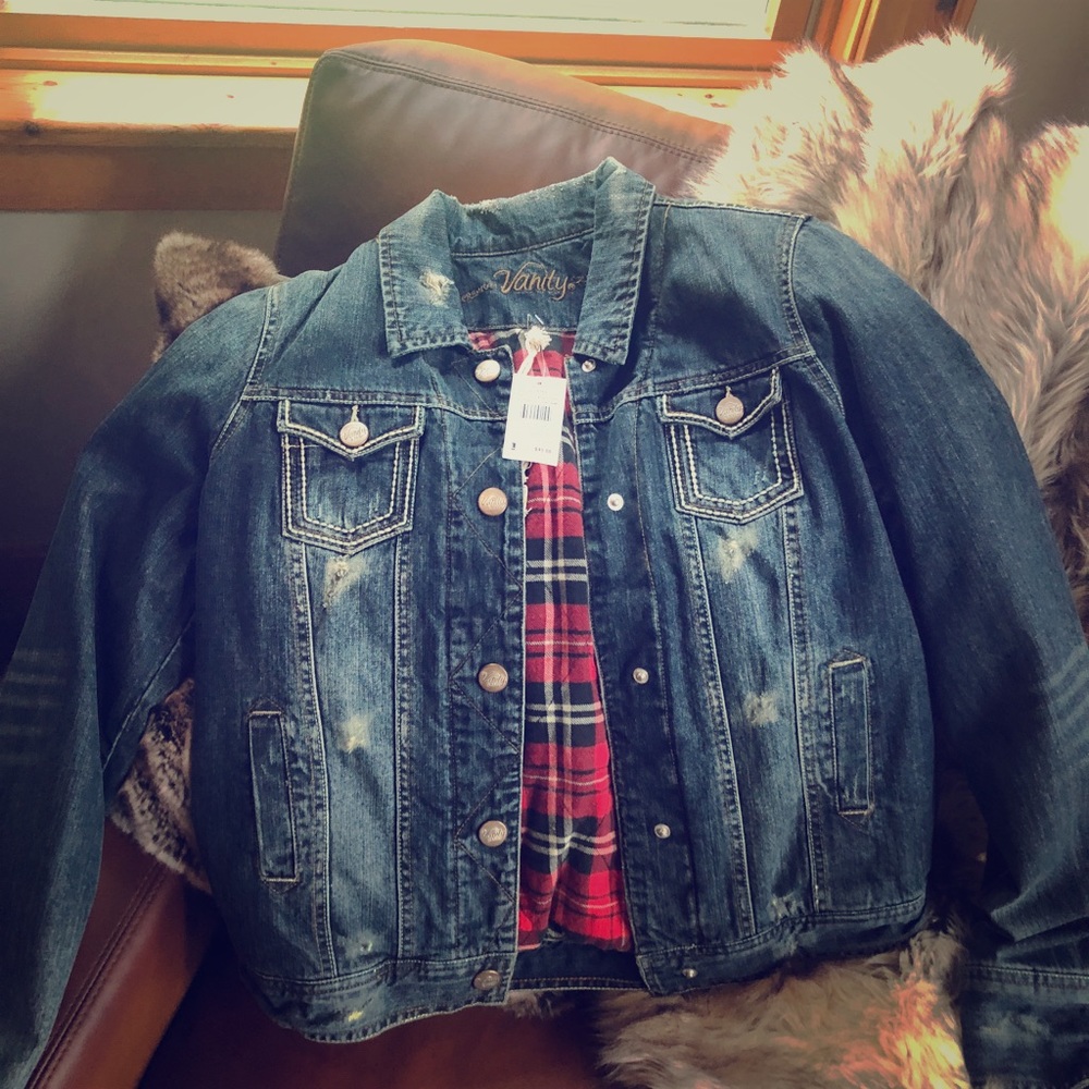 Flannel lined jean jacket